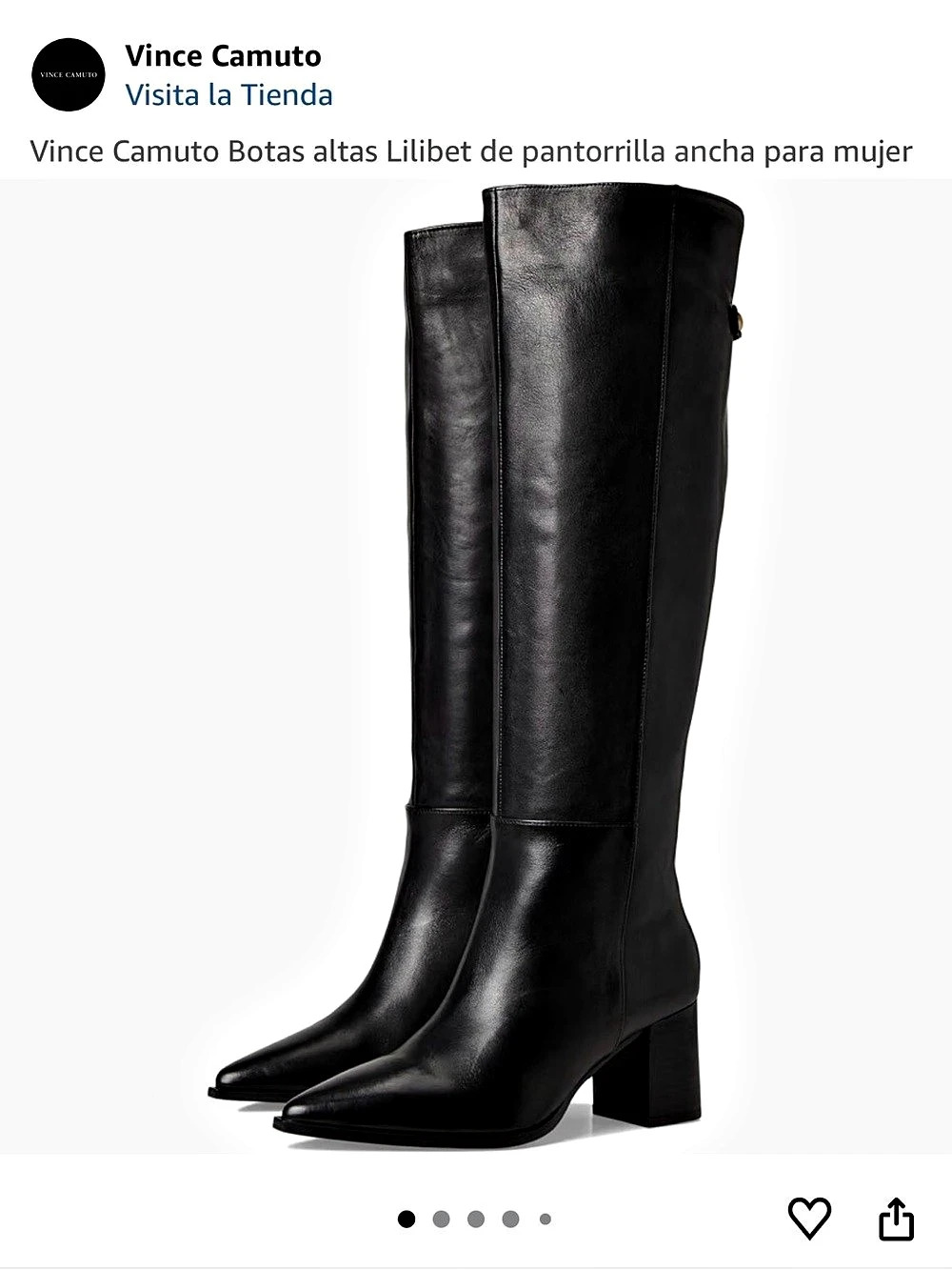 Vince Camuto Lilibet Wide Calf Knee High Boot Boots Black US 11W